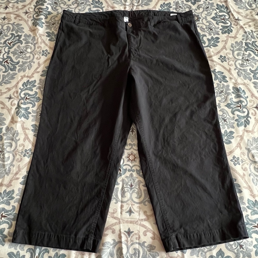 Old Navy Black Wide Leg Chino 26 LONG